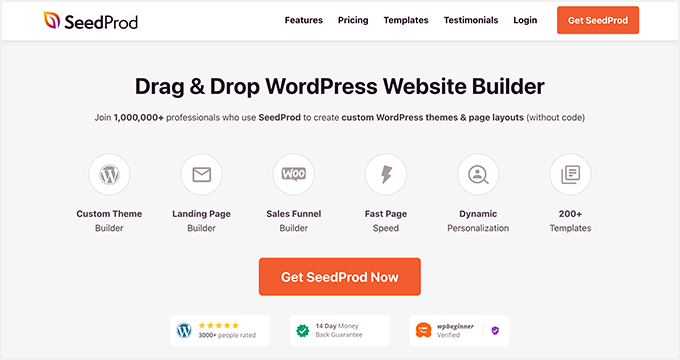 SeedProd page builder