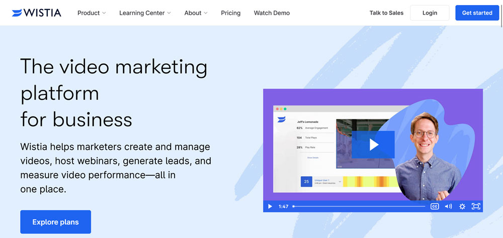 wistia video marketing tool has a free plan