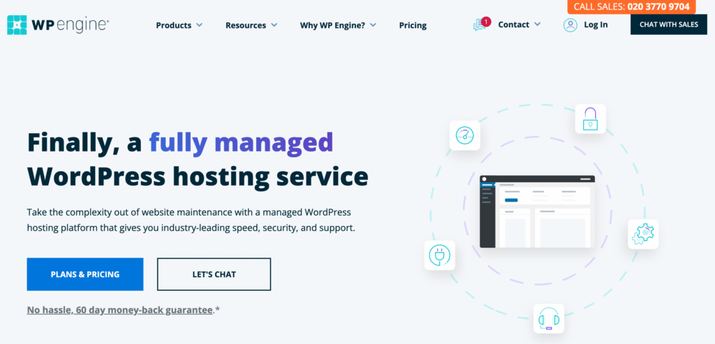 WP Engine manages WordPress hosting