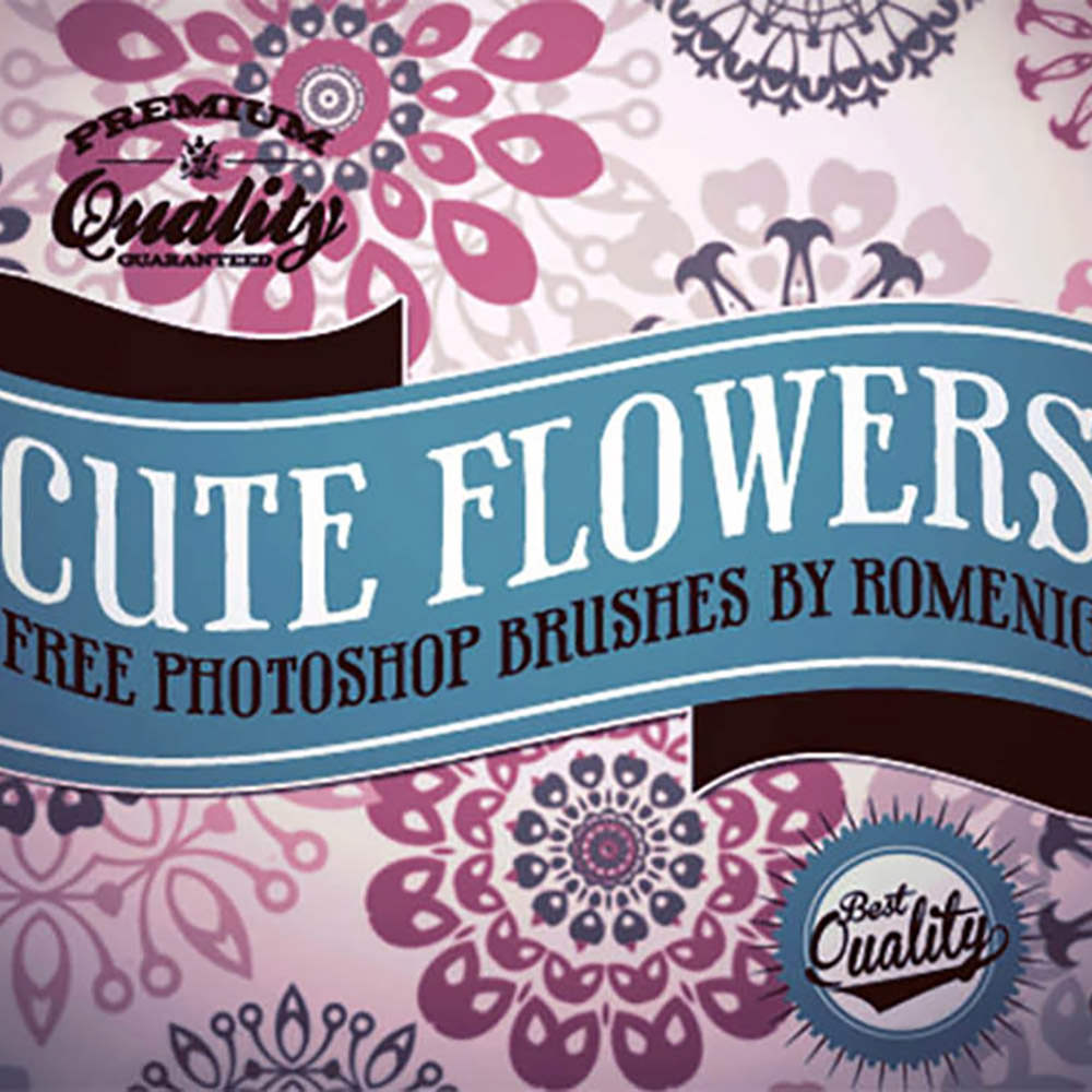 Cute Flowers Photoshop Brushes