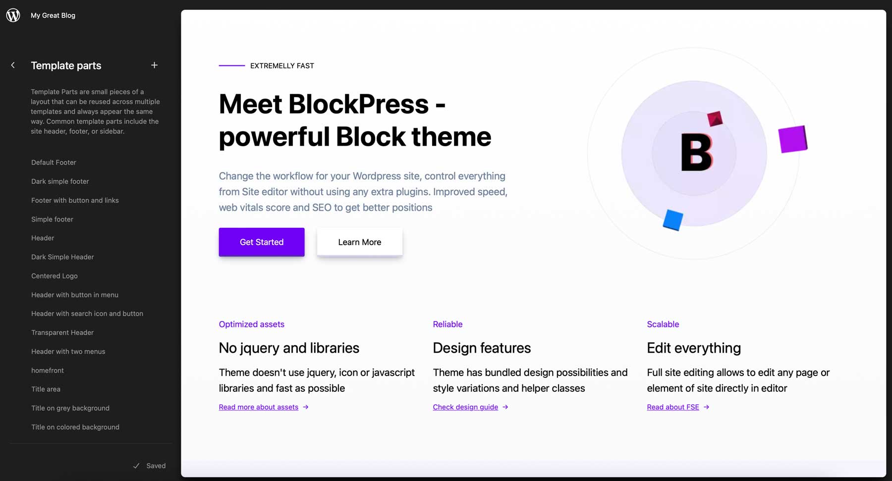 BlockPress template parts