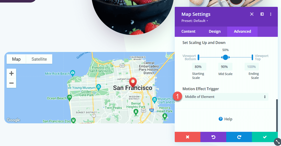 Divi Enlarge Map On Scroll With Scroll Effects Effect Trigger