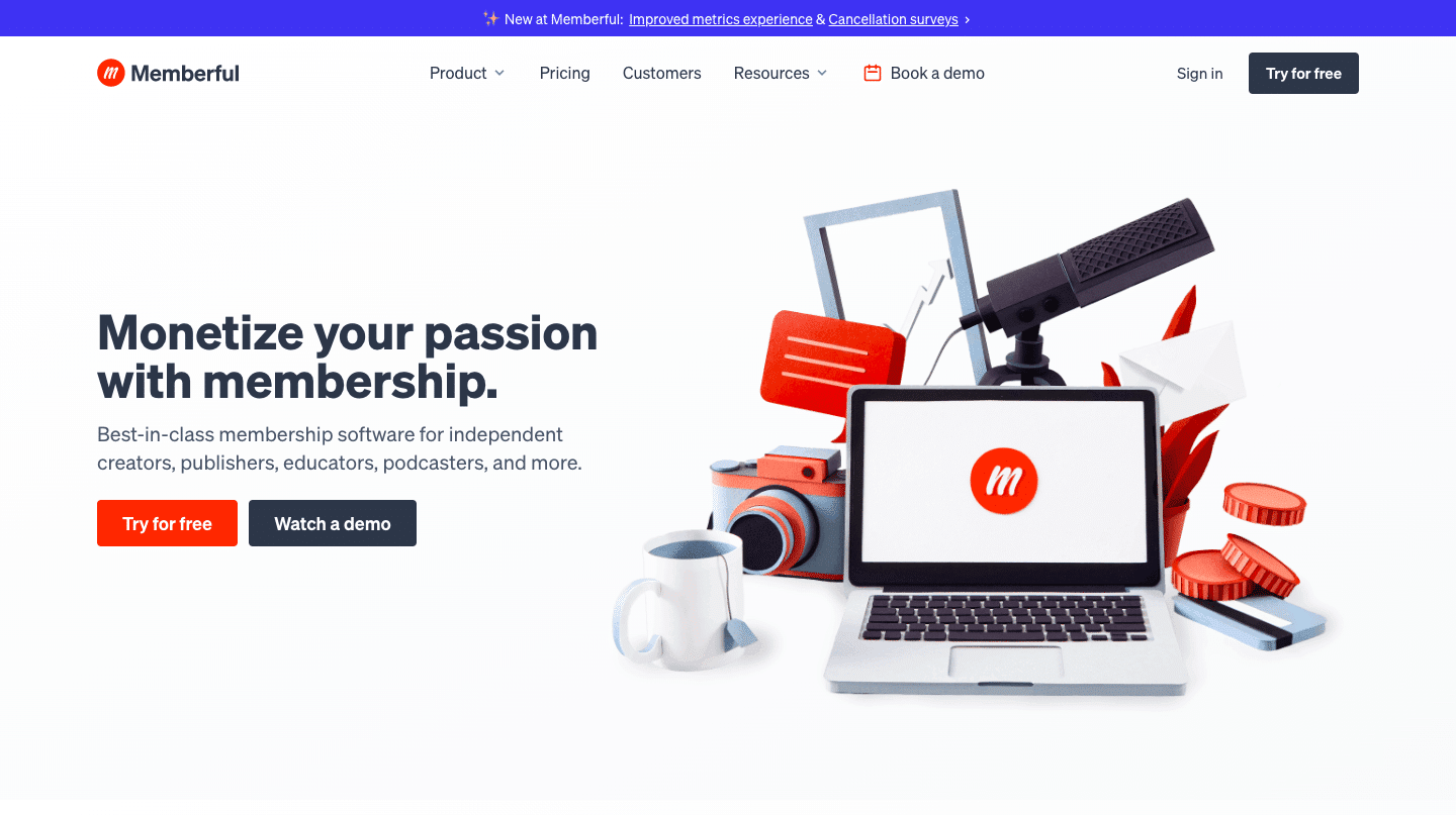 Create membership tiers for your audience with Memberful