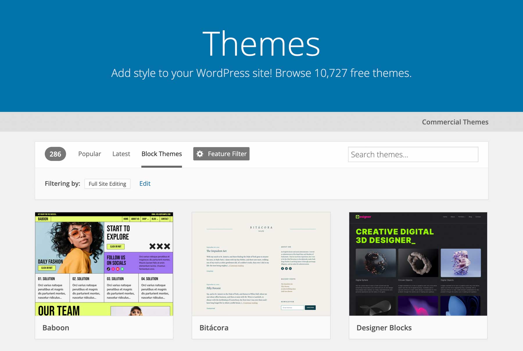 WordPress block themes