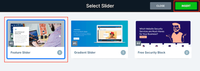 Adding a Smart Slider 3 block to WordPress