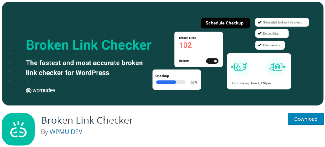 Broken Link Checker by WPMU DEV