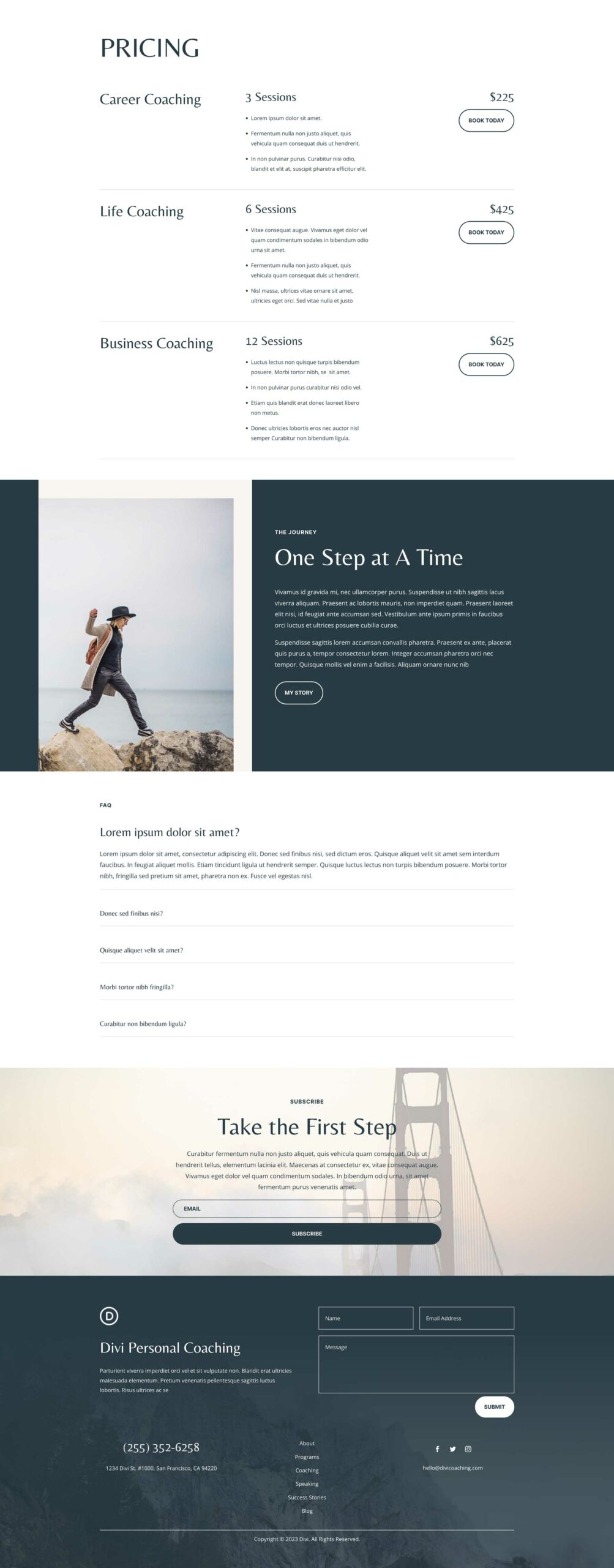 Coaching Layout Pack for Divi