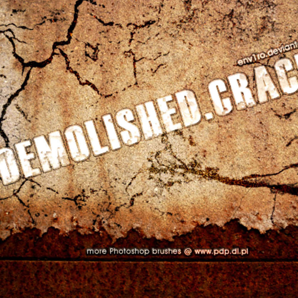 Demolished Cracks Photoshop Brushes