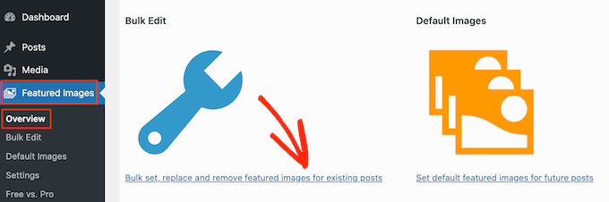 How to bulk edit featured images in WordPress