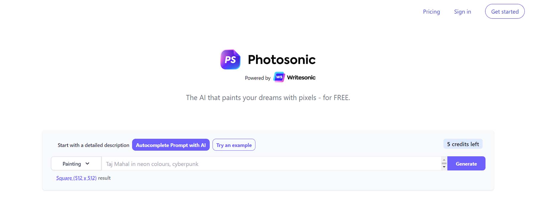 PhotoSonic Art AI Generator