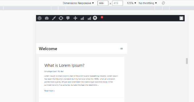 The circular mouse cursor in Chrome's Inspect view View the mobile version in inspect tool window