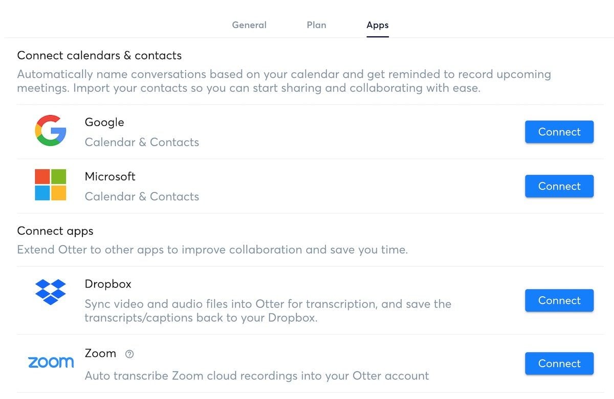 Connect Calendar Apps and File Sharing Services