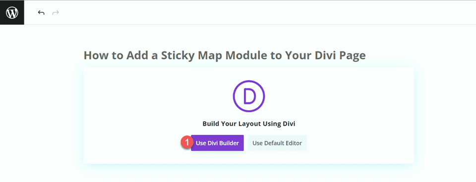 Divi Add Sticky Map Module Use Builder