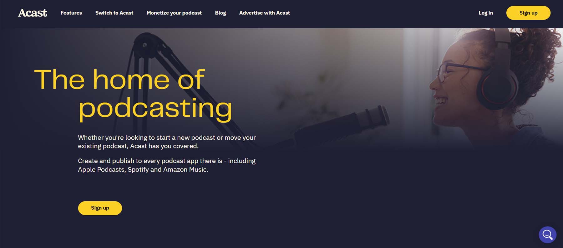 ACast, the Creator's podcast hosting platform