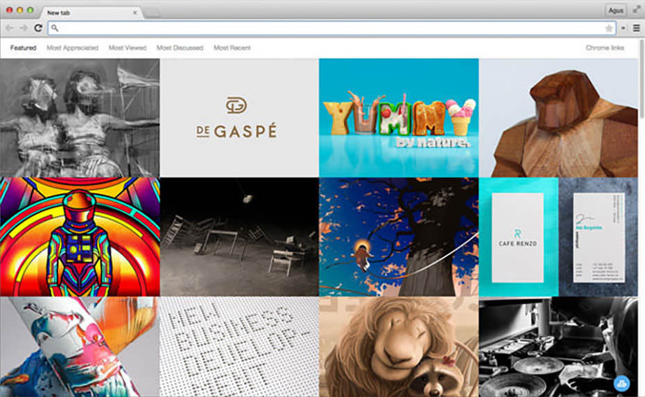 Behance New Tab