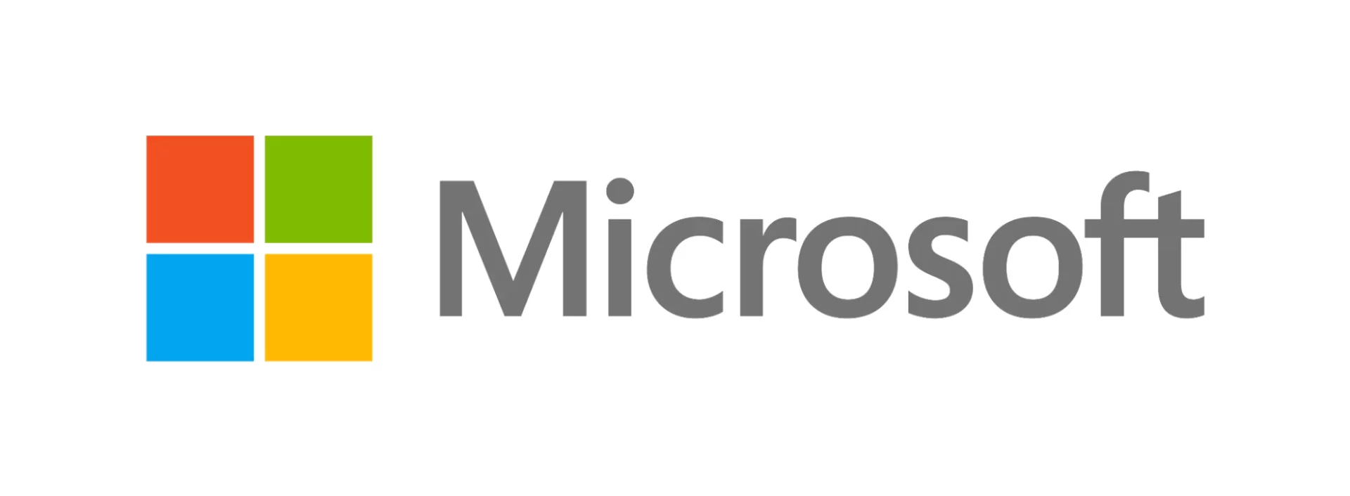 Microsoft logo, a four-pane colored window in blue, green, yellow, and red