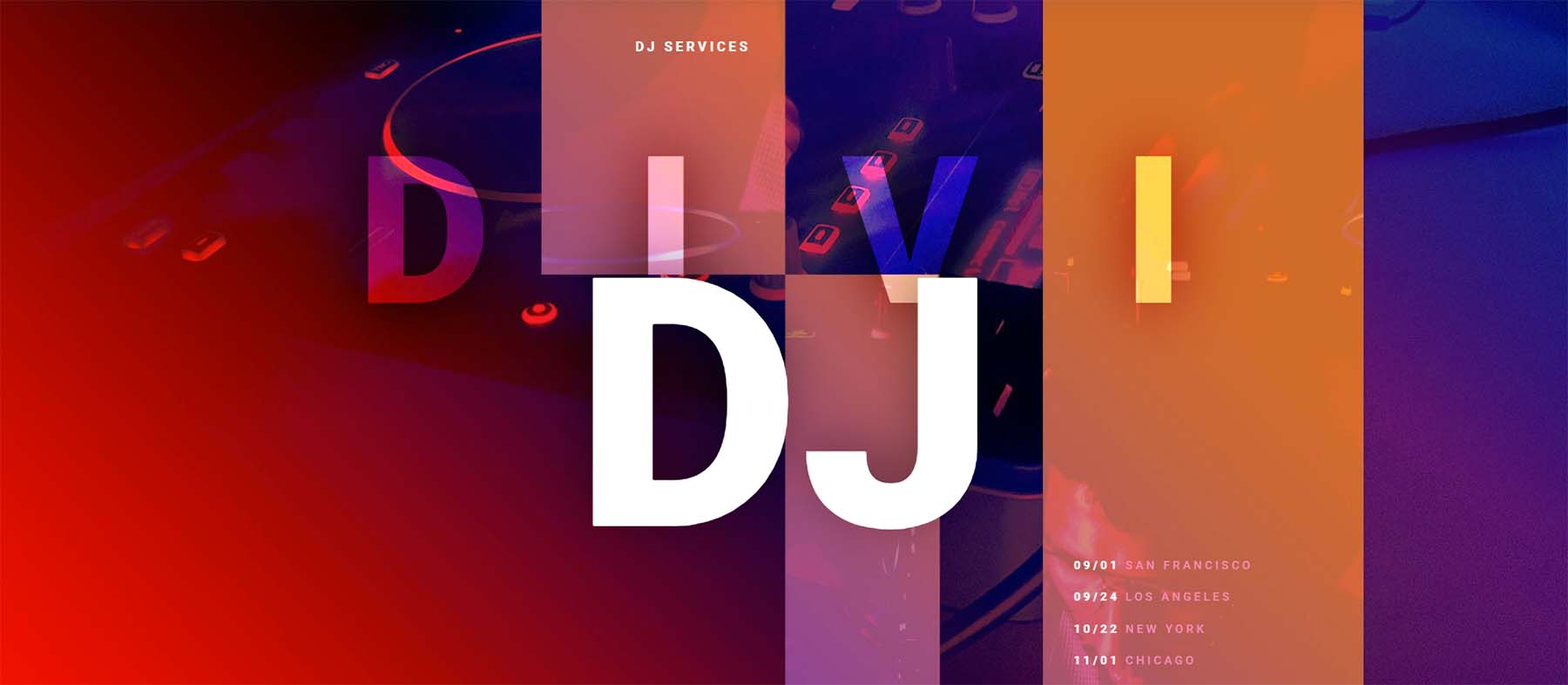 Divi and DJs WordPress theme