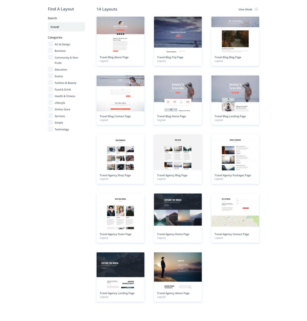 Divi Travel Layouts