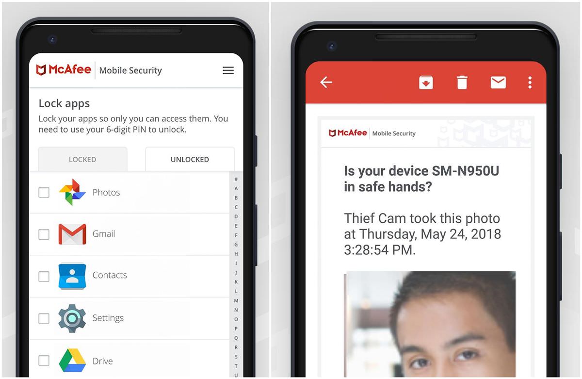 McAfee Mobile Security features App Lock and Guest Mode