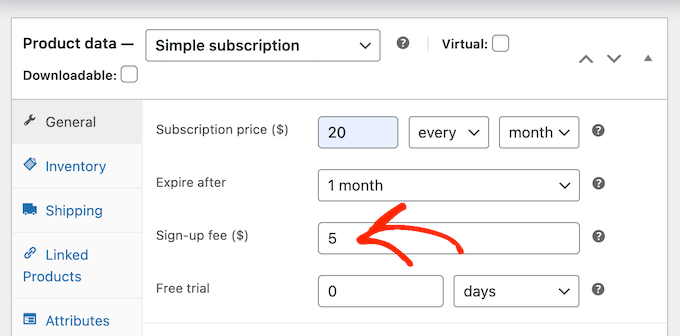 Adding an optional signup fee in WooCommerce