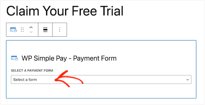 Adding a WP Simple Pay form to your website using blocks