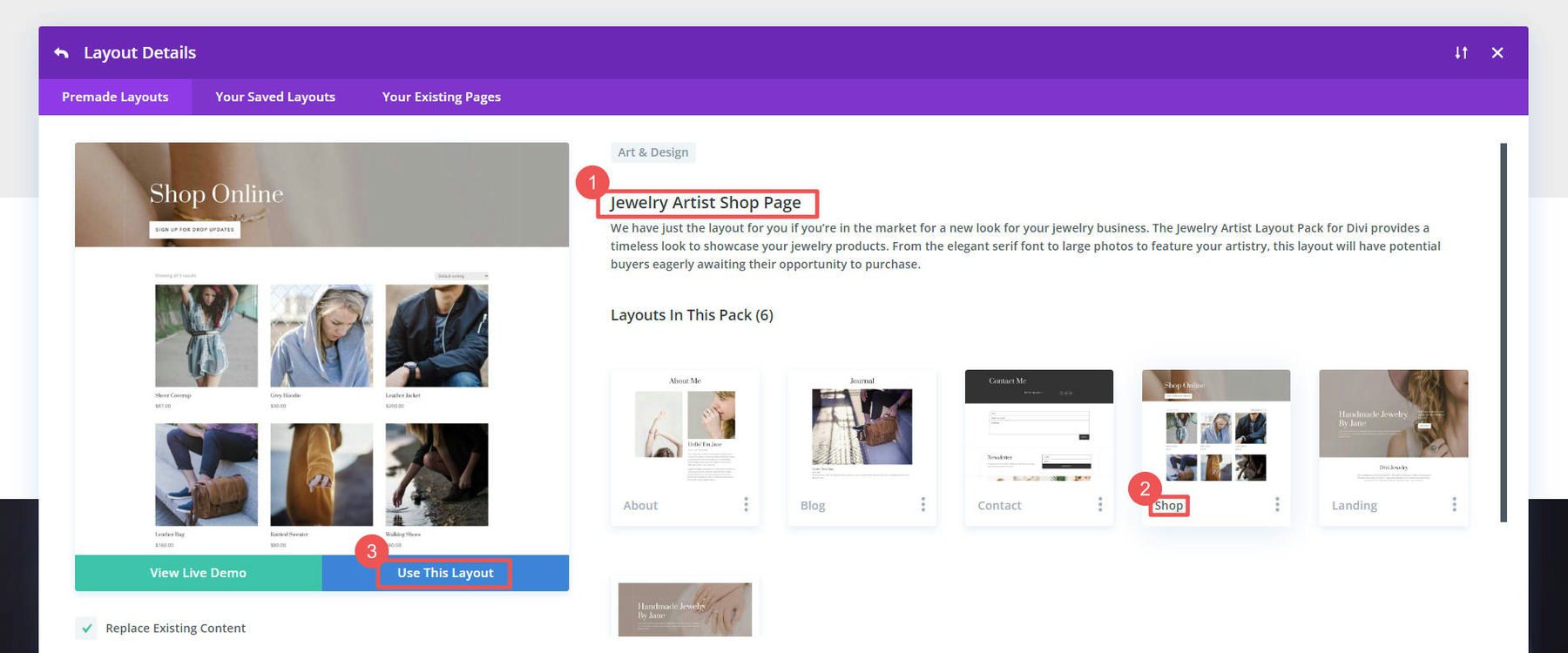 Product to Page with Divi - Steps 2-4
