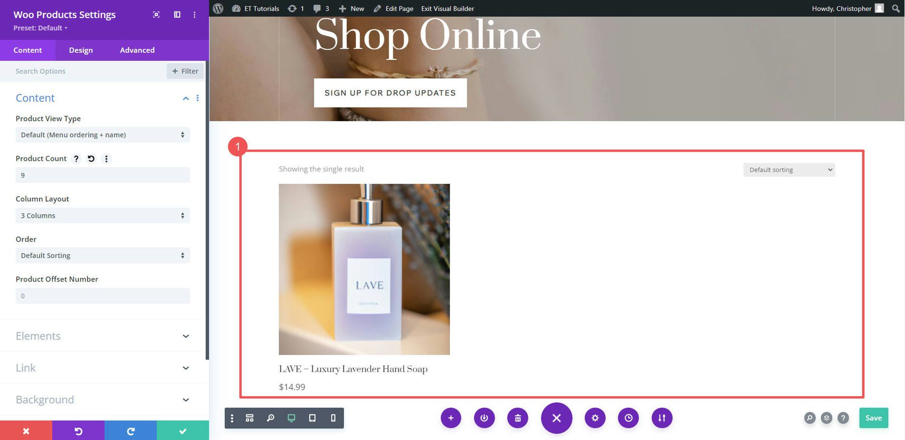 Product to Page with Divi - Steps 5