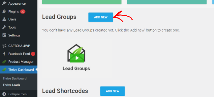Add new leads group
