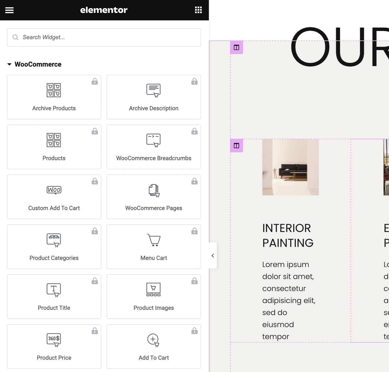 Additional WooCommerce blocks like Menu Cart and Product Title. 