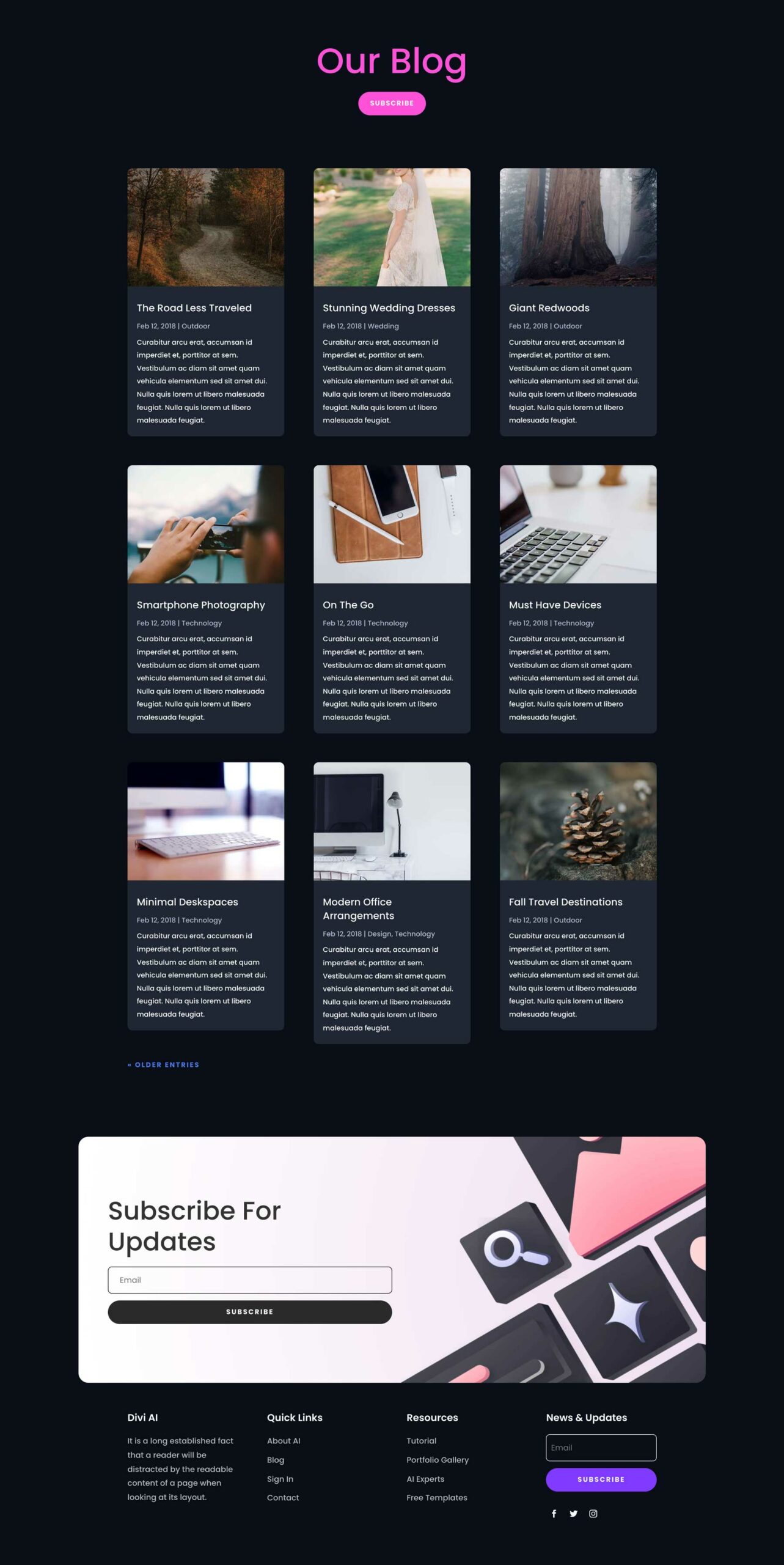 AI Generator Layout Pack for Divi