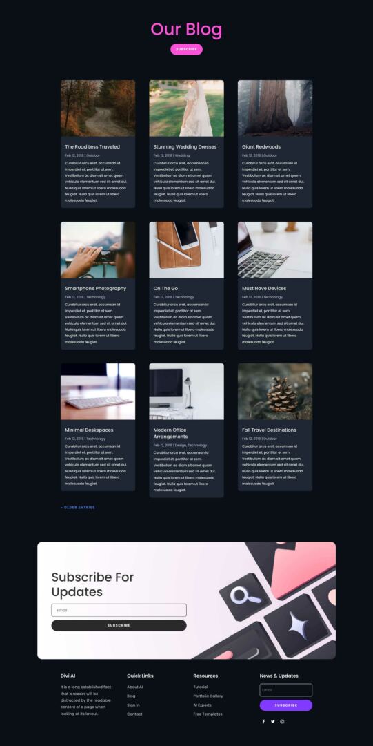 AI Generator Layout Pack for Divi