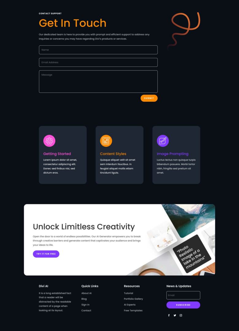 AI Generator Layout Pack for Divi