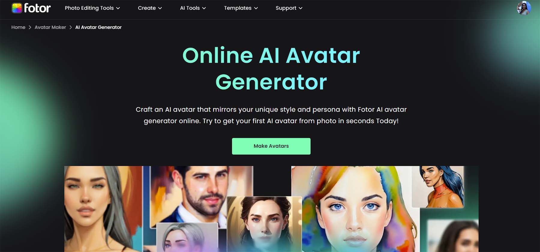 Fotor AI Avatar Generator
