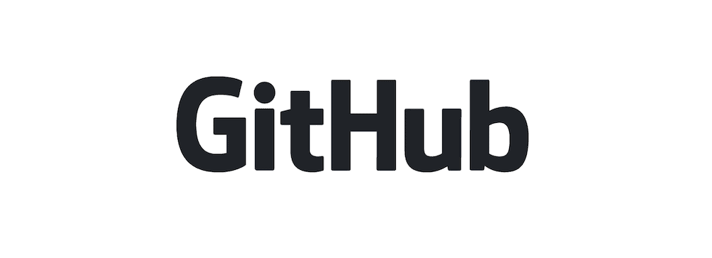 The GitHub logo, showing the word “GitHub” in black text on a white background.