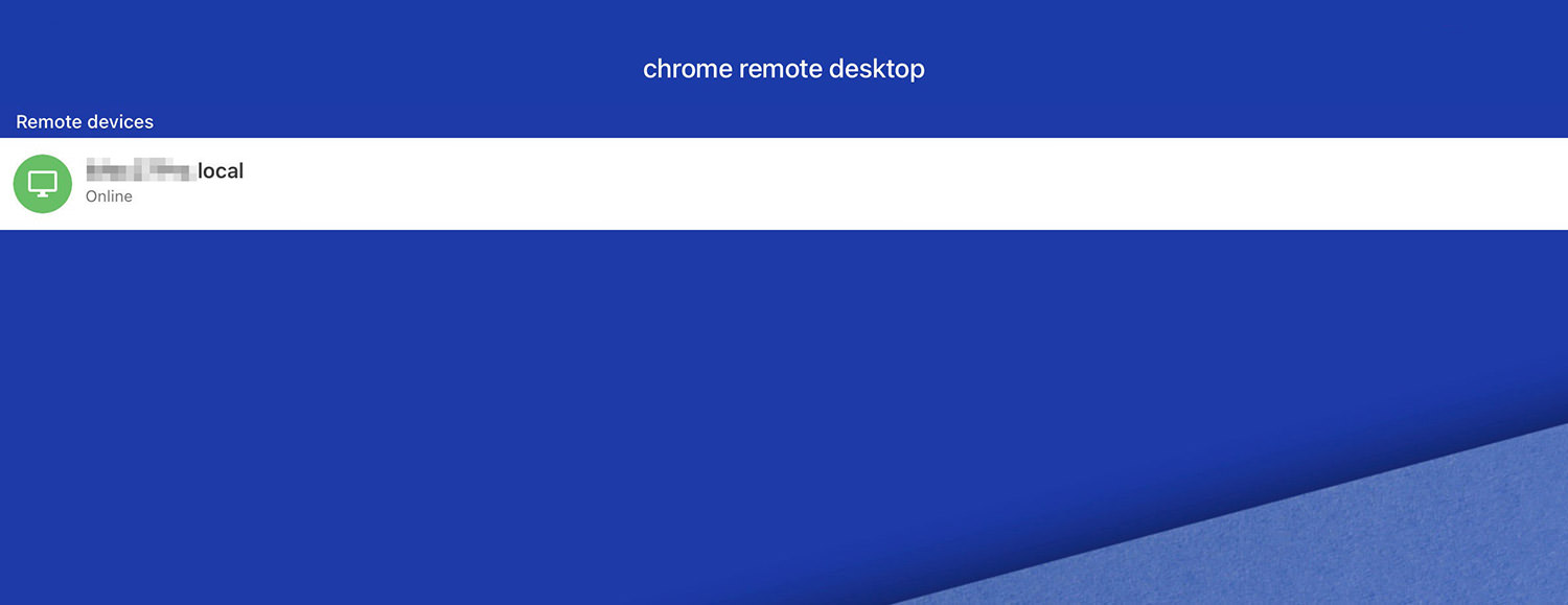 chrome remote desktop app on iPad