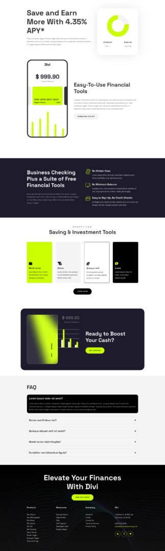 Online Banking Layout Pack for Divi