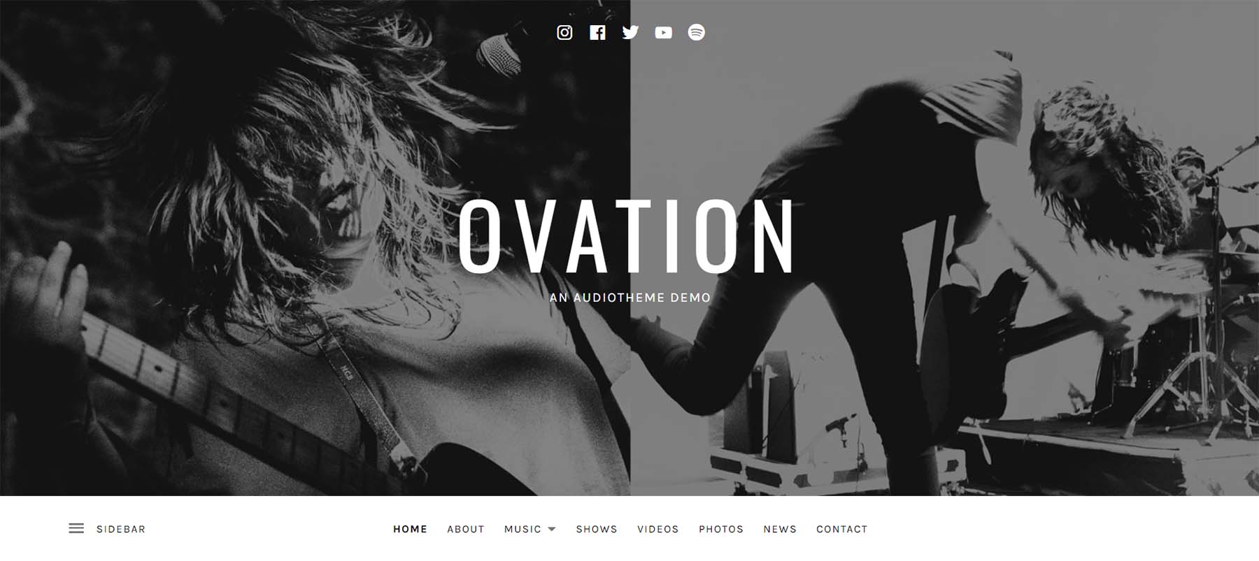 Ovation, a podcast WordPress theme