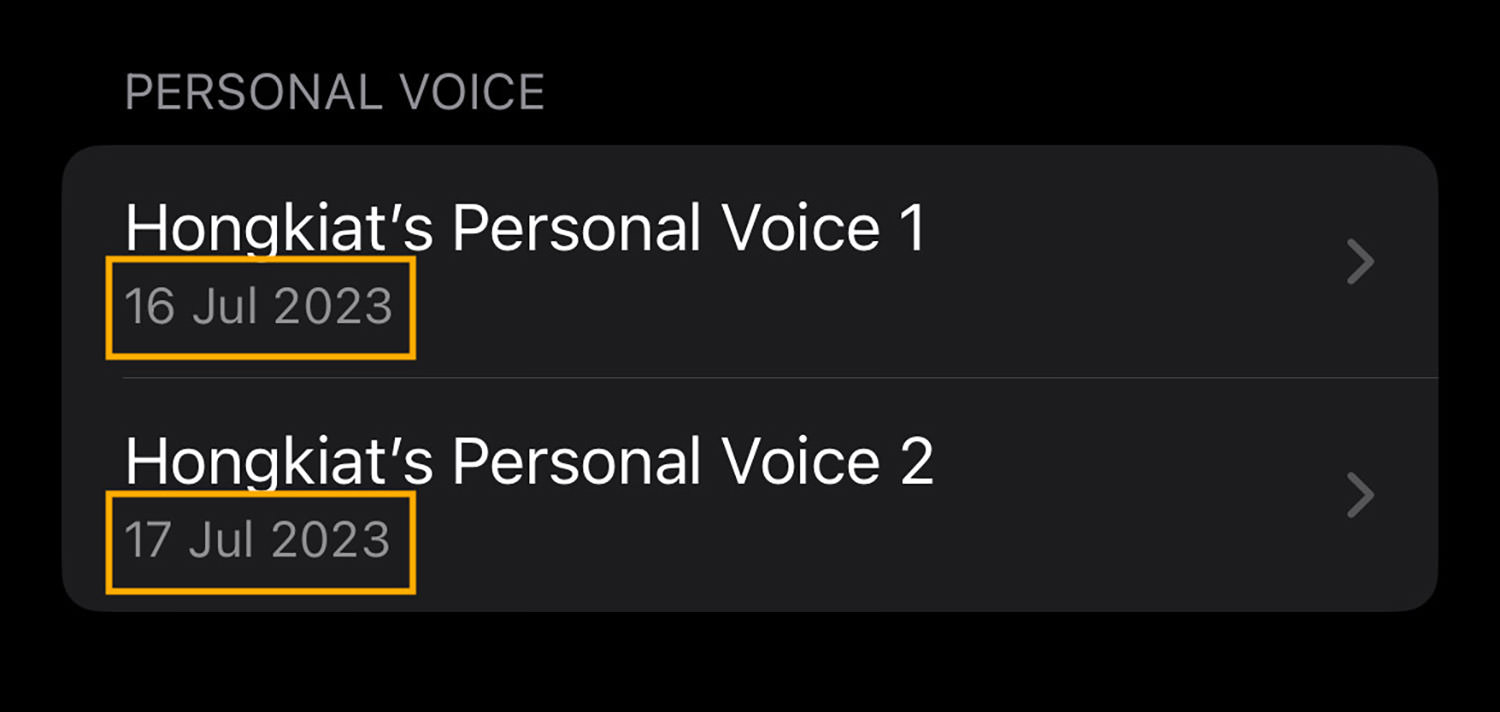 personal voice progress
