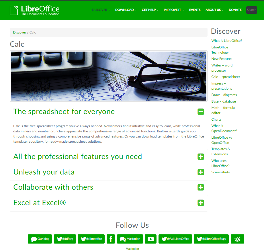 Excel alternative, LibreOffice Calc