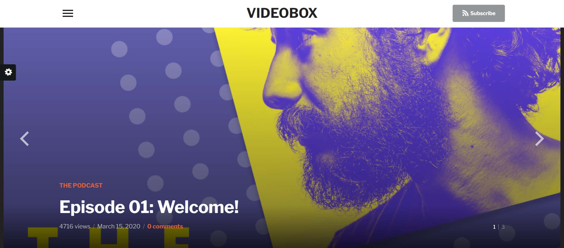 VideoBox, one of the best WordPress themes for podcasts