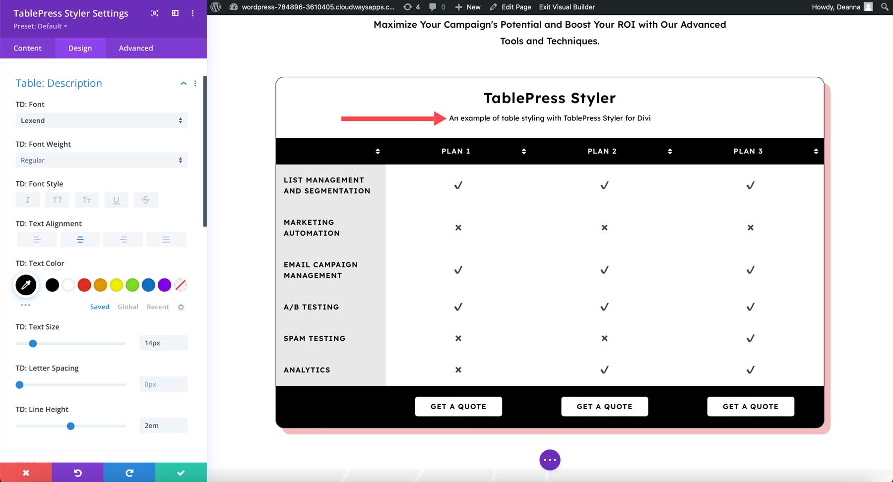 TablePress Styler Description