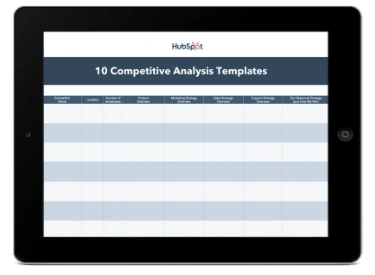 competitive analysis template report