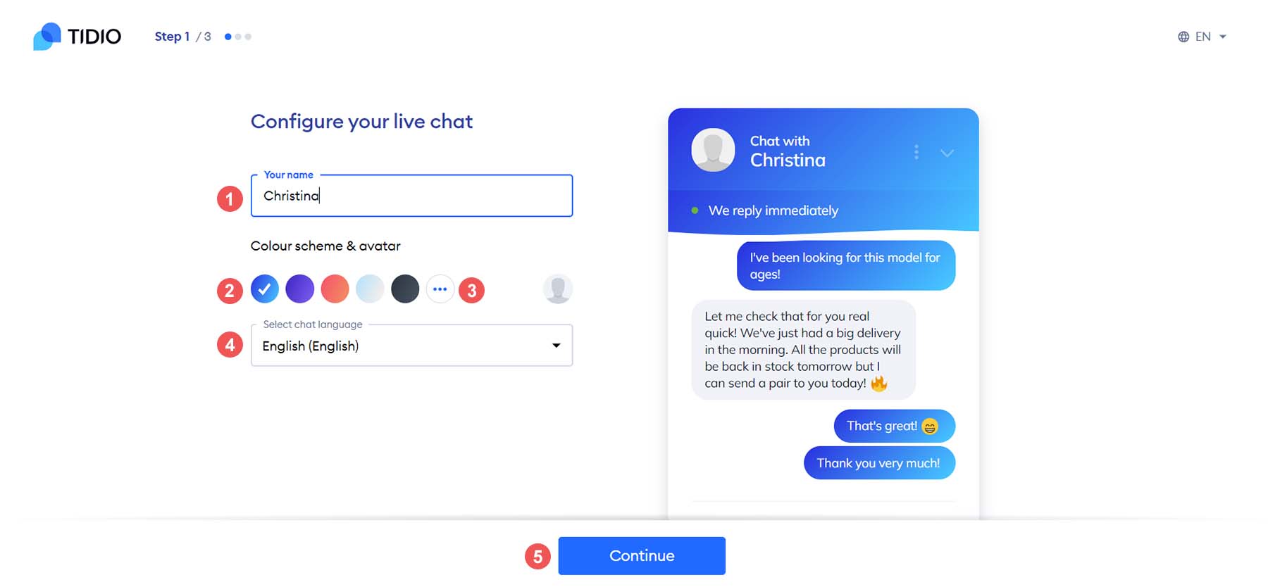 Customize your chat widget