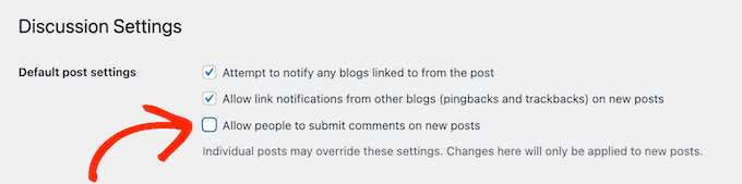 Disabling the comments on a WordPress blog or website