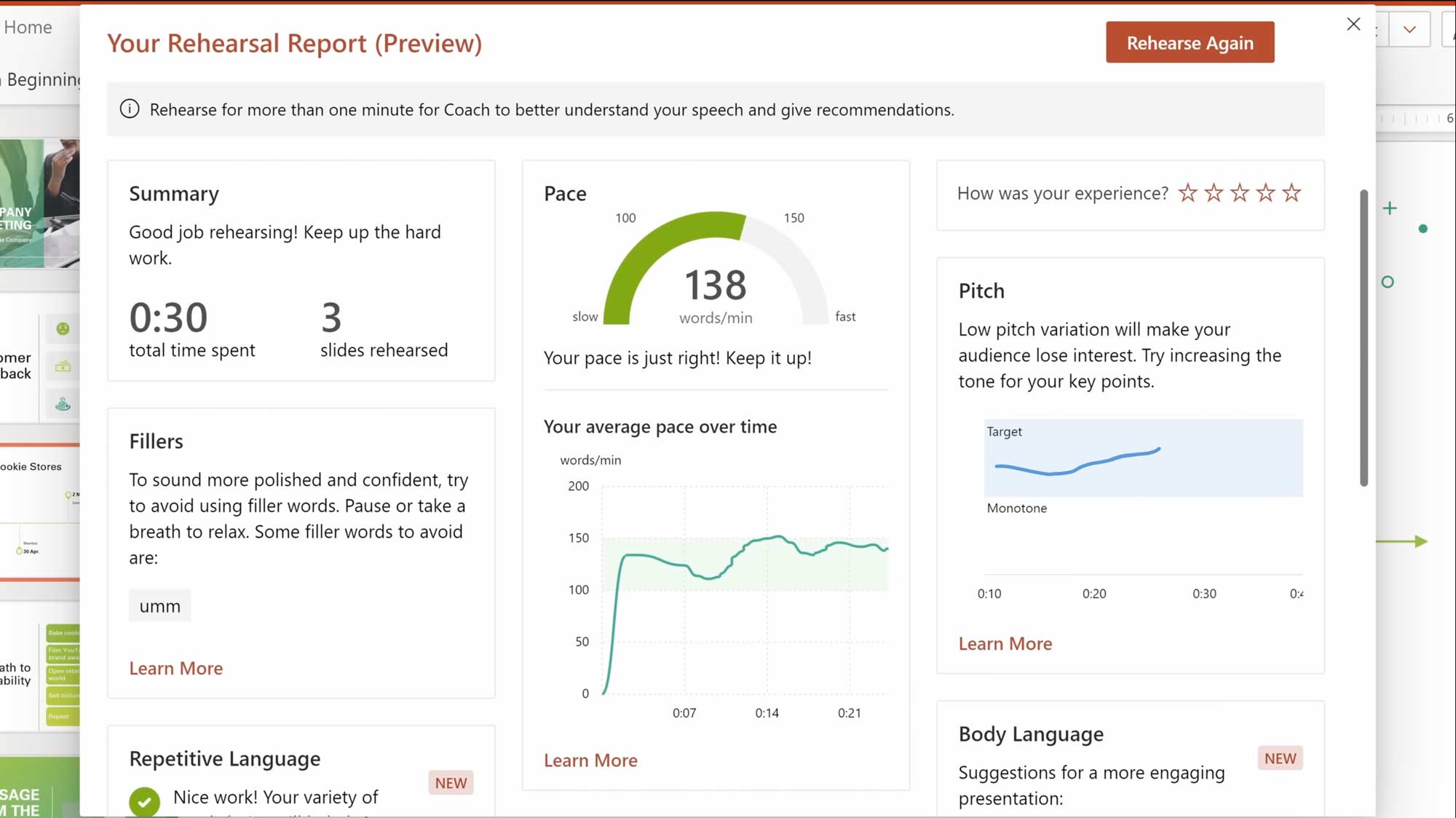 Microsoft reheasal report