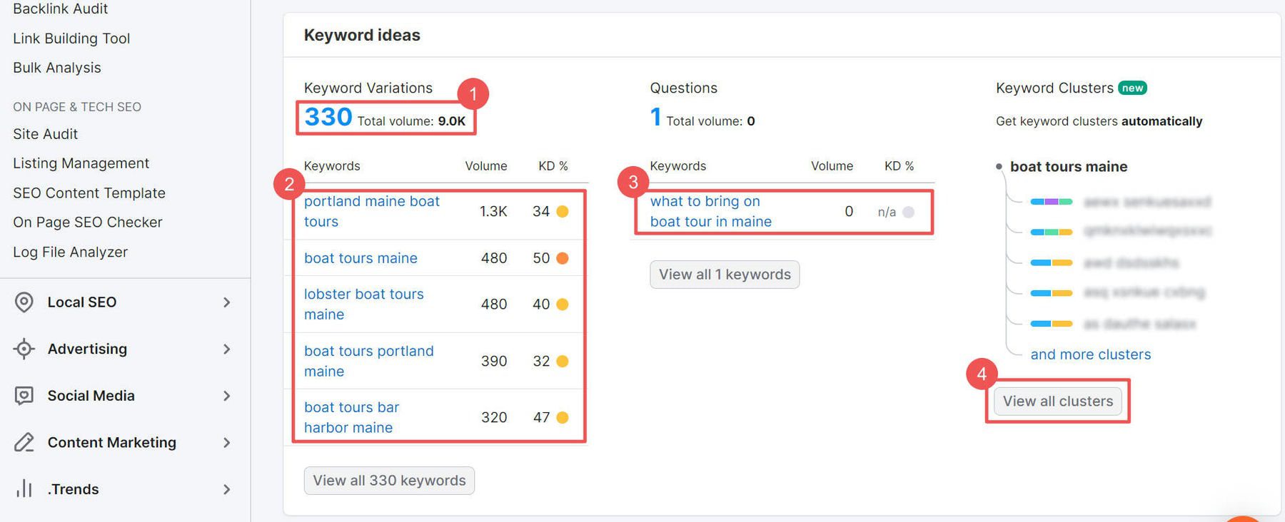 Semrush Keyword Research - Steps 9-12