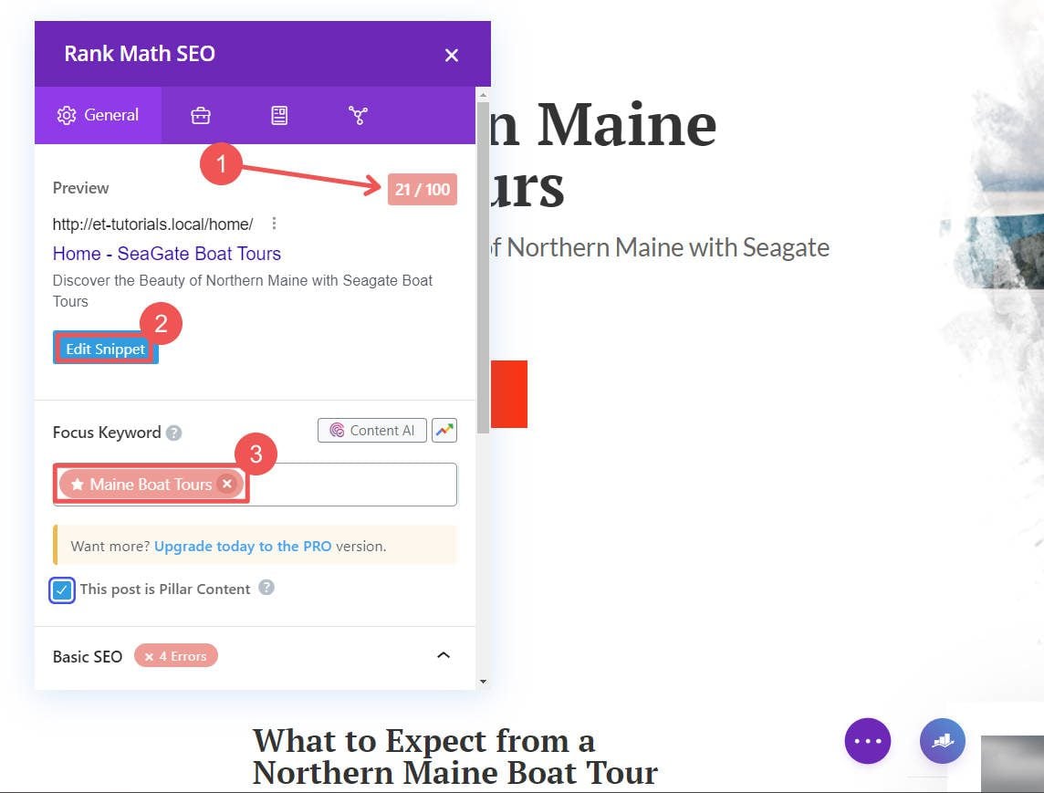 Use Rank Math to Improve SEO - Steps 2-4