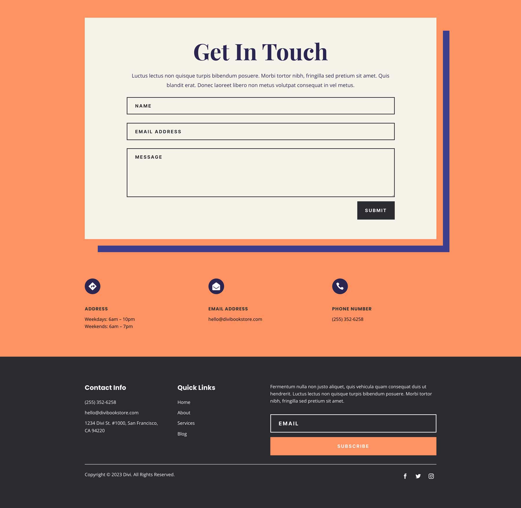 Book Store Layout Pack for Divi