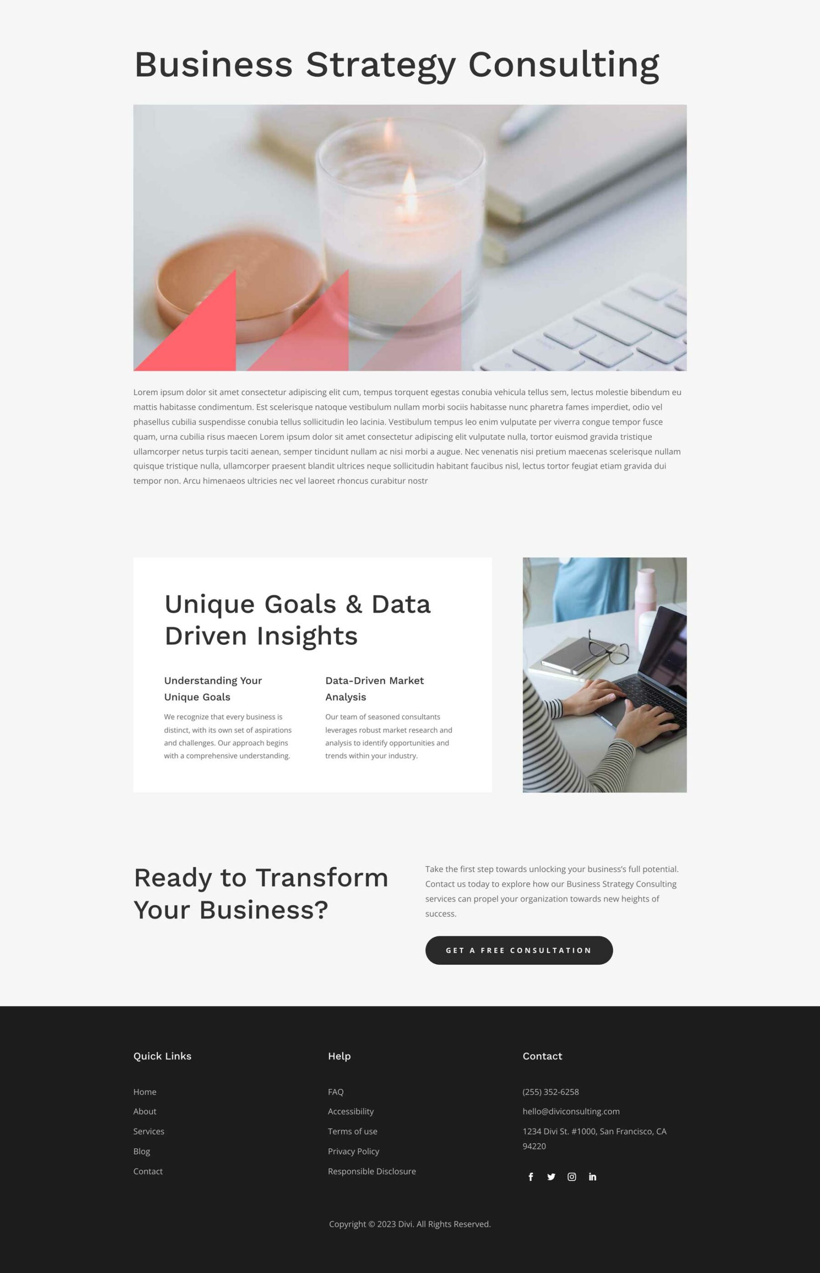 Consulting Layout Pack for Divi