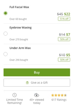 Groupon scarcity principle